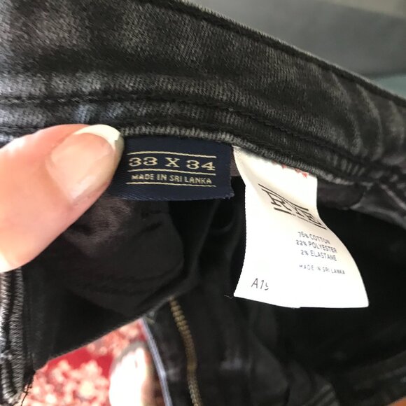 'RYE' Men's Black Straight Fit Jeans - Size 33x34 - Picture 5 of 6